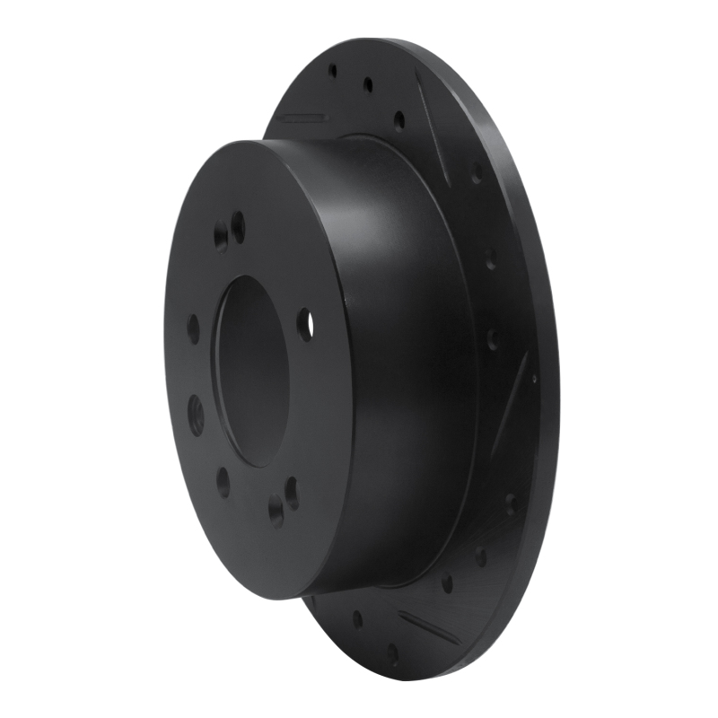 Hyundai Elantra Brake Rotor (1) - Rear Right - R1 Concepts - Drilled & Slotted - Black - `07-`10